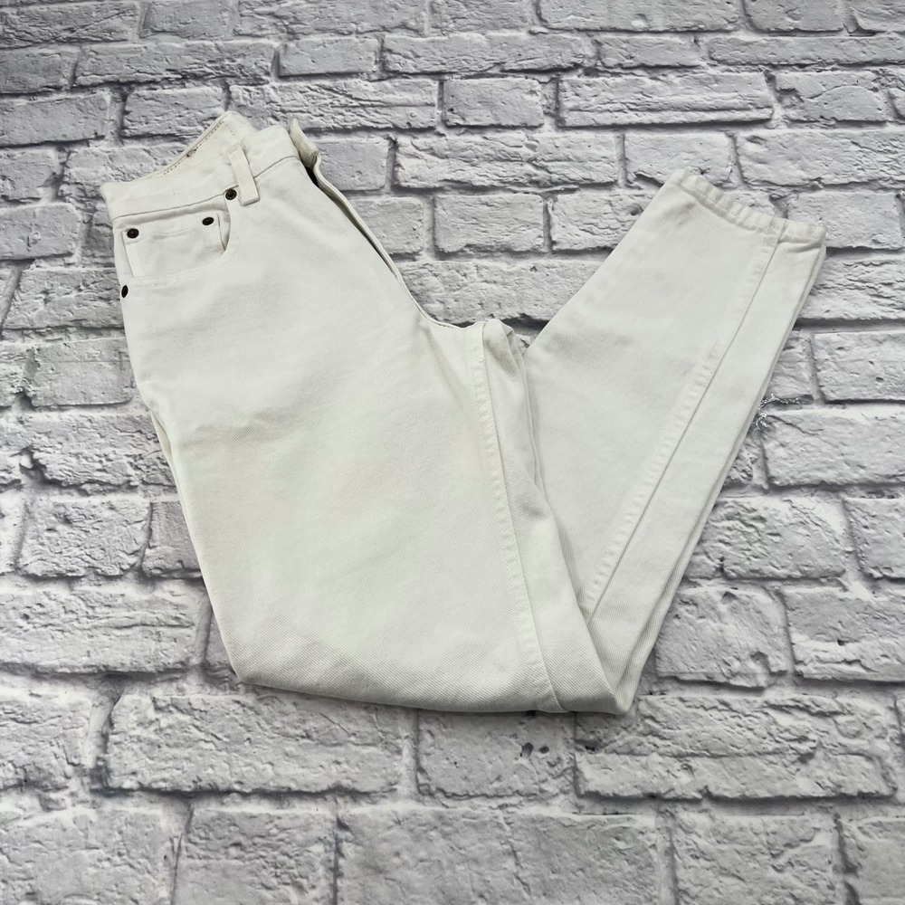Levis 550 Vintage Jeans Women's 5 Med White Relaxed Fit Tapered Leg Made in USA